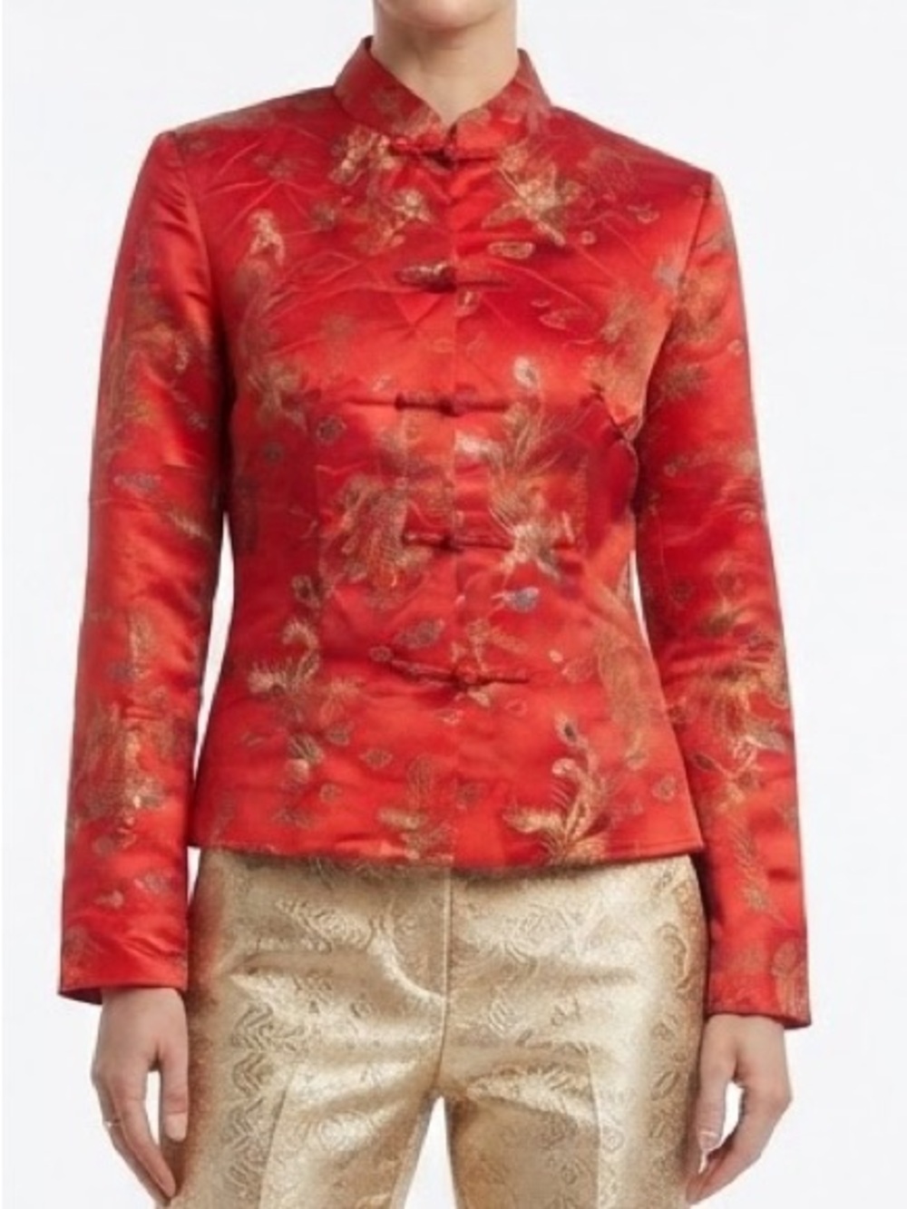 Red Dragon Mandarin Collar Jacket